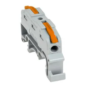 Строительно-монтажная клемма СМК 222-421 на DIN-рейку проходная 1 полюс 0,08-4 мм2 EKF 