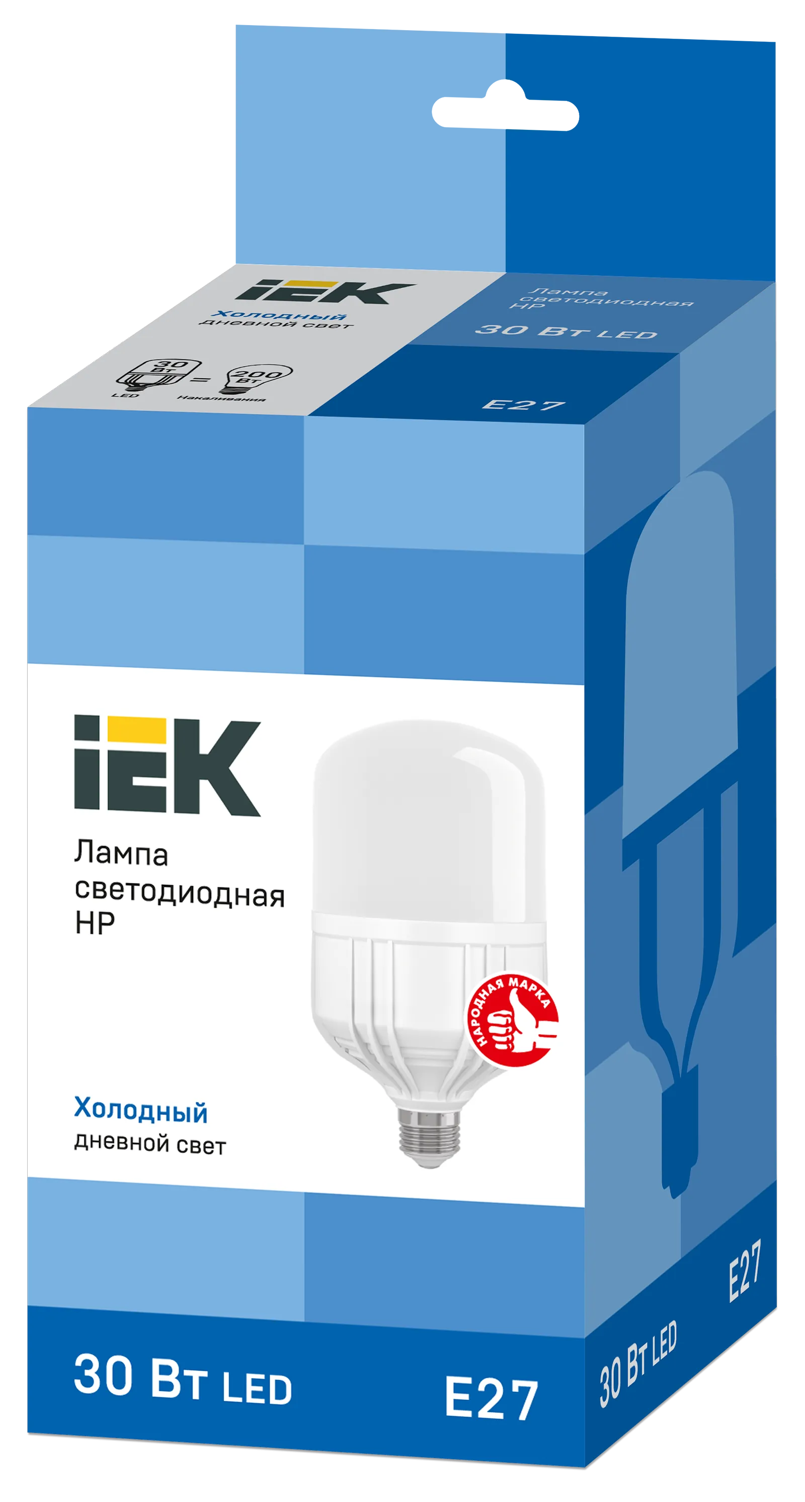 Лампа светодиодная HP 30Вт 230В 6500К E27 IEK - Фото 2