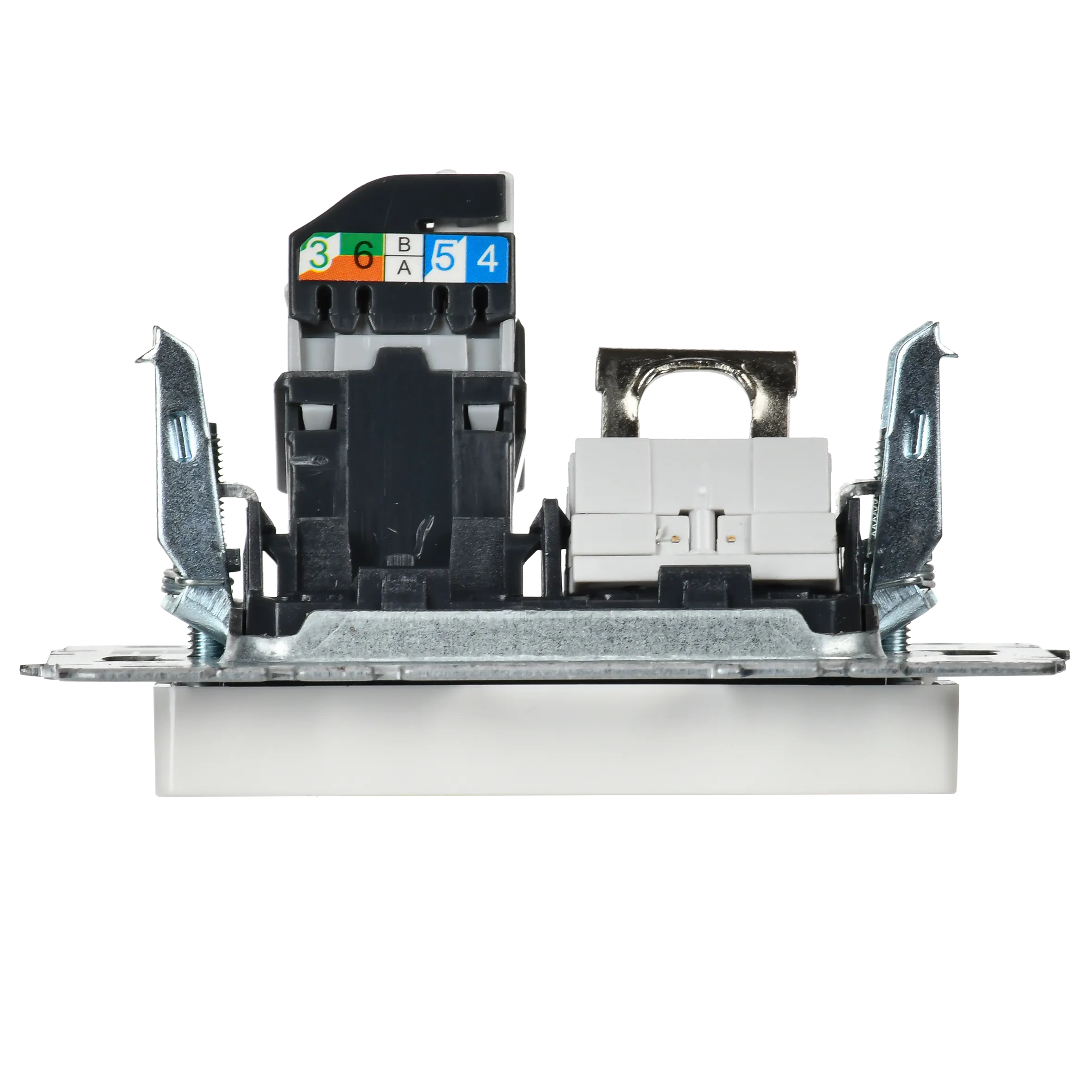 BRITE Розетка двойная RJ11+RJ45 кат.5E РК/Т12-БрБ белый IEK - Фото 5