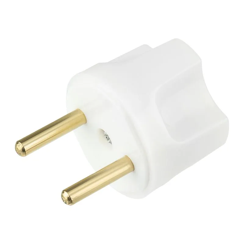 Адаптер сетевой (переходник) с Евро А/F на вилку С1 CEE 7/2 «Питер» 10А б/з белый PROconnect (пакет БОПП 1 шт/уп.)