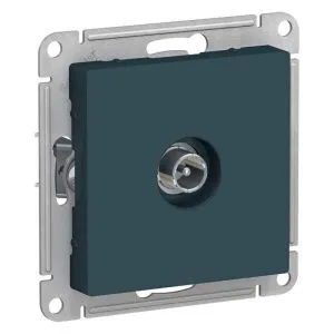 Розетка телевизионная проходная TV AtlasDesign 4дБ механизм изумруд SE ATN000892 1240474