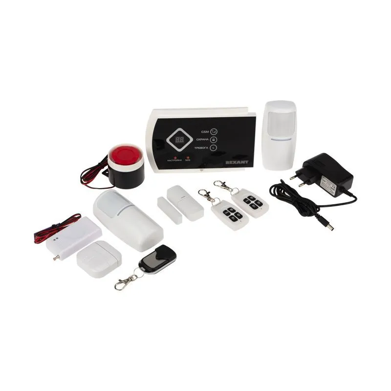Комплект беспроводной GSM-сигнализации GS-115  с дополнительными датчиками REXANT 46-0111