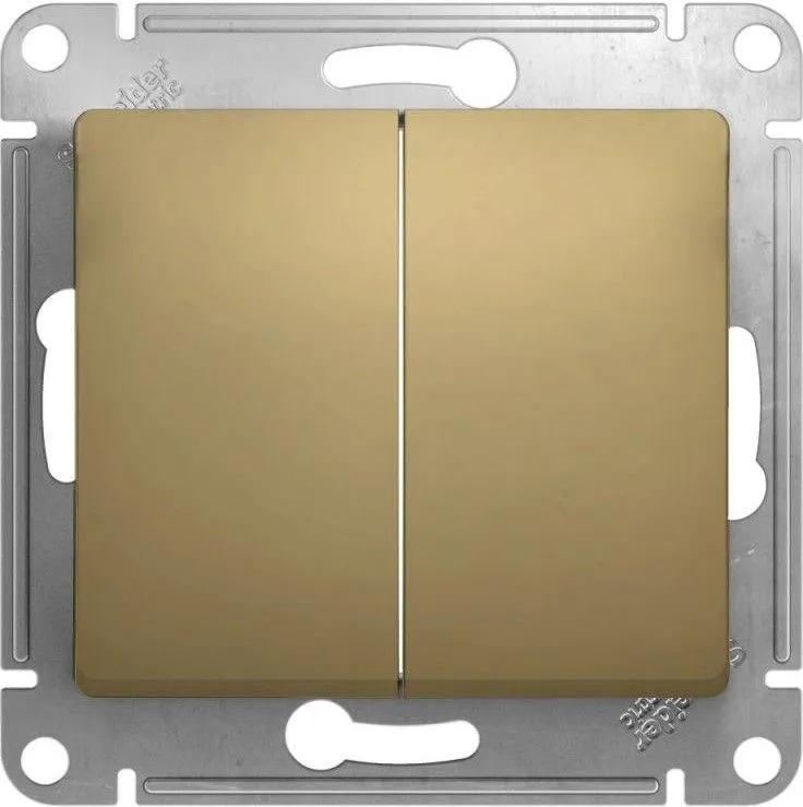 Переключатель проходной 2-кл. СП Glossa 10А IP20 (сх. 6/2) 10AX механизм титан SE GSL000465