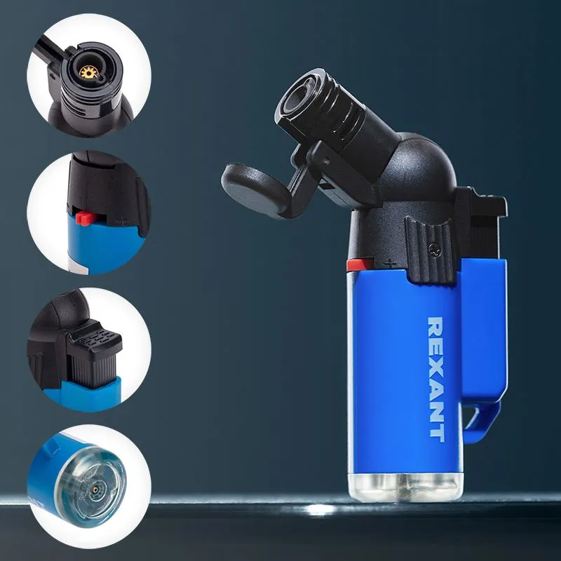 Турбо горелка GT-10, заправляемая, синяя REXANT - Фото 3