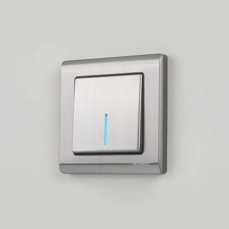 Выключатель одноклавишный с подсветкой (глянцевый никель) Werkel - Фото 3