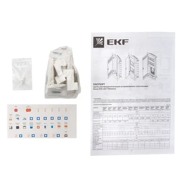 Основание силового щита "Nova" (с DIN-рейками) 12 модулей 1 габарит IP40 EKF - Фото 5