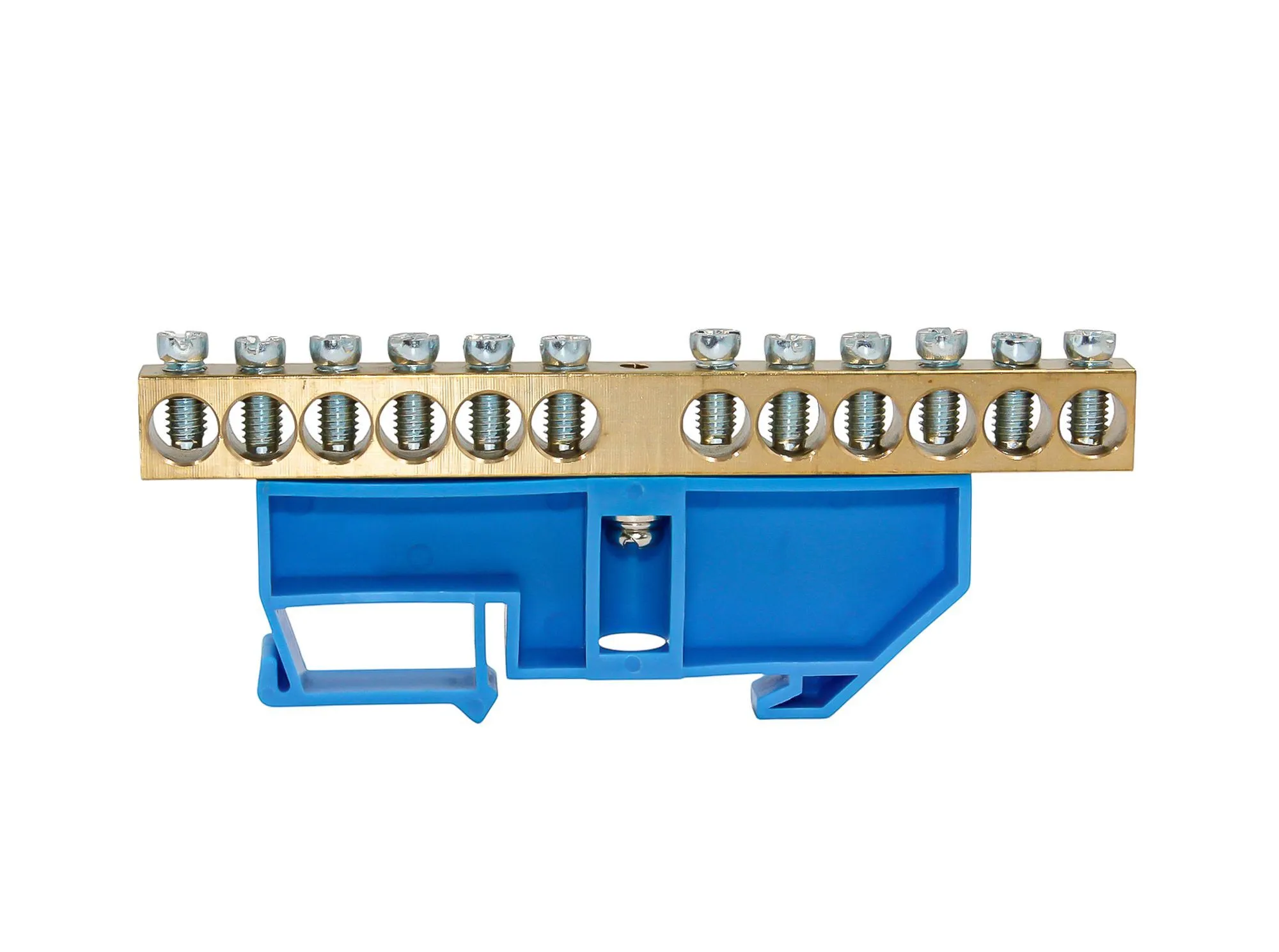 Шина N "ноль" на DIN-изоляторе СИНИЙ 8х12-12 DEKRON - Фото 2