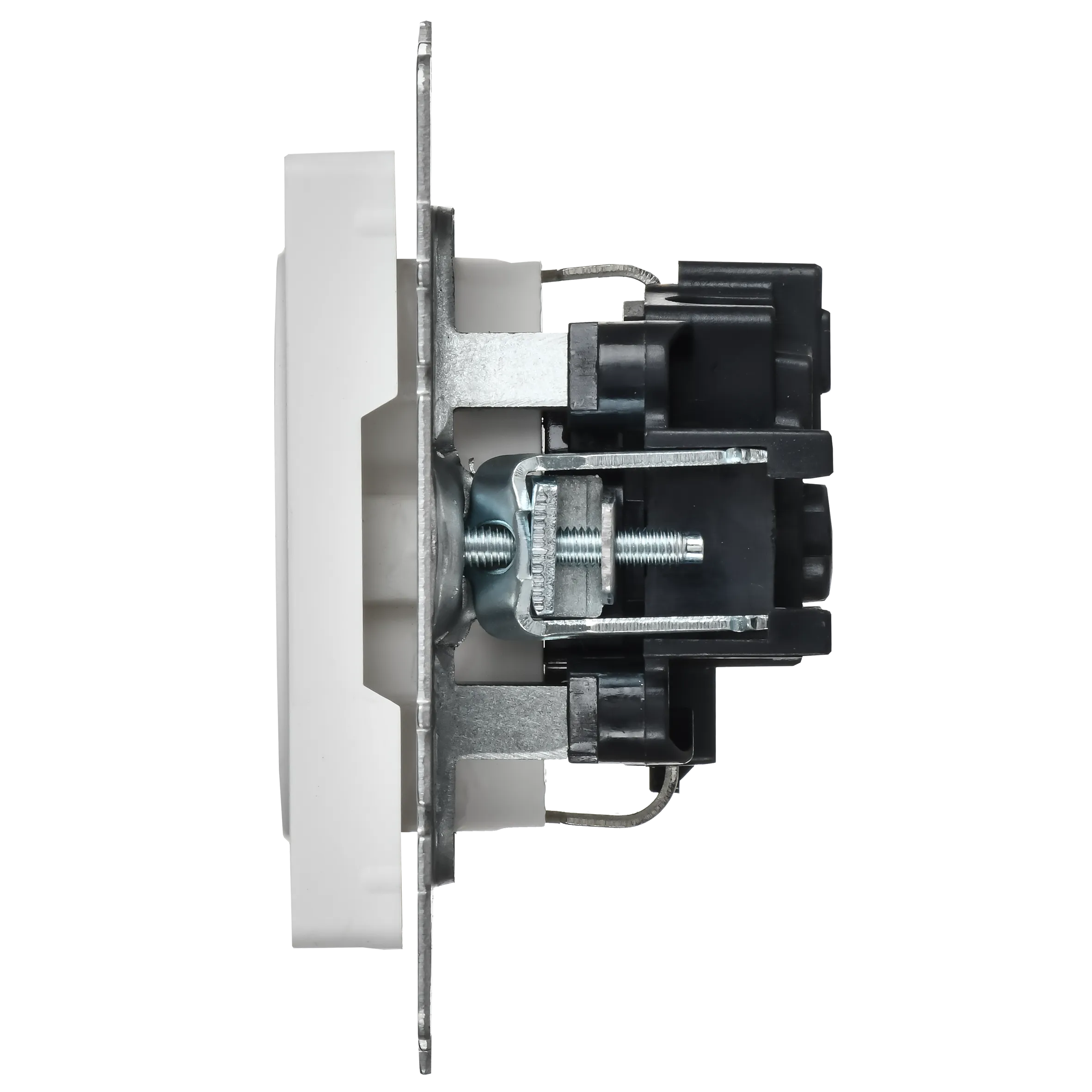 BRITE Розетка 1-местная с заземлением без защитных шторок 16А РС11-1-0-БрАБ арктический белый IEK - Фото 3