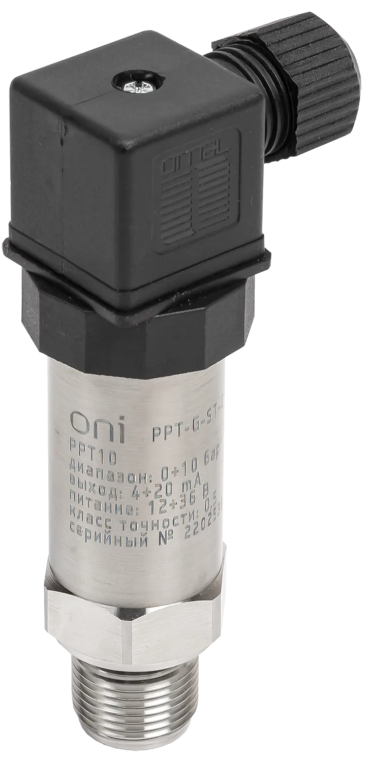 Преобразователь избыточного давления PPT10 0,5% 0-10Бар 4-20мА M20 DIN43650 ONI