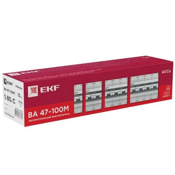 Авт. выкл. 3P 80А (C) 10kA ВА 47-100M без тепл. расцепит. EKF PROxima - Фото 4