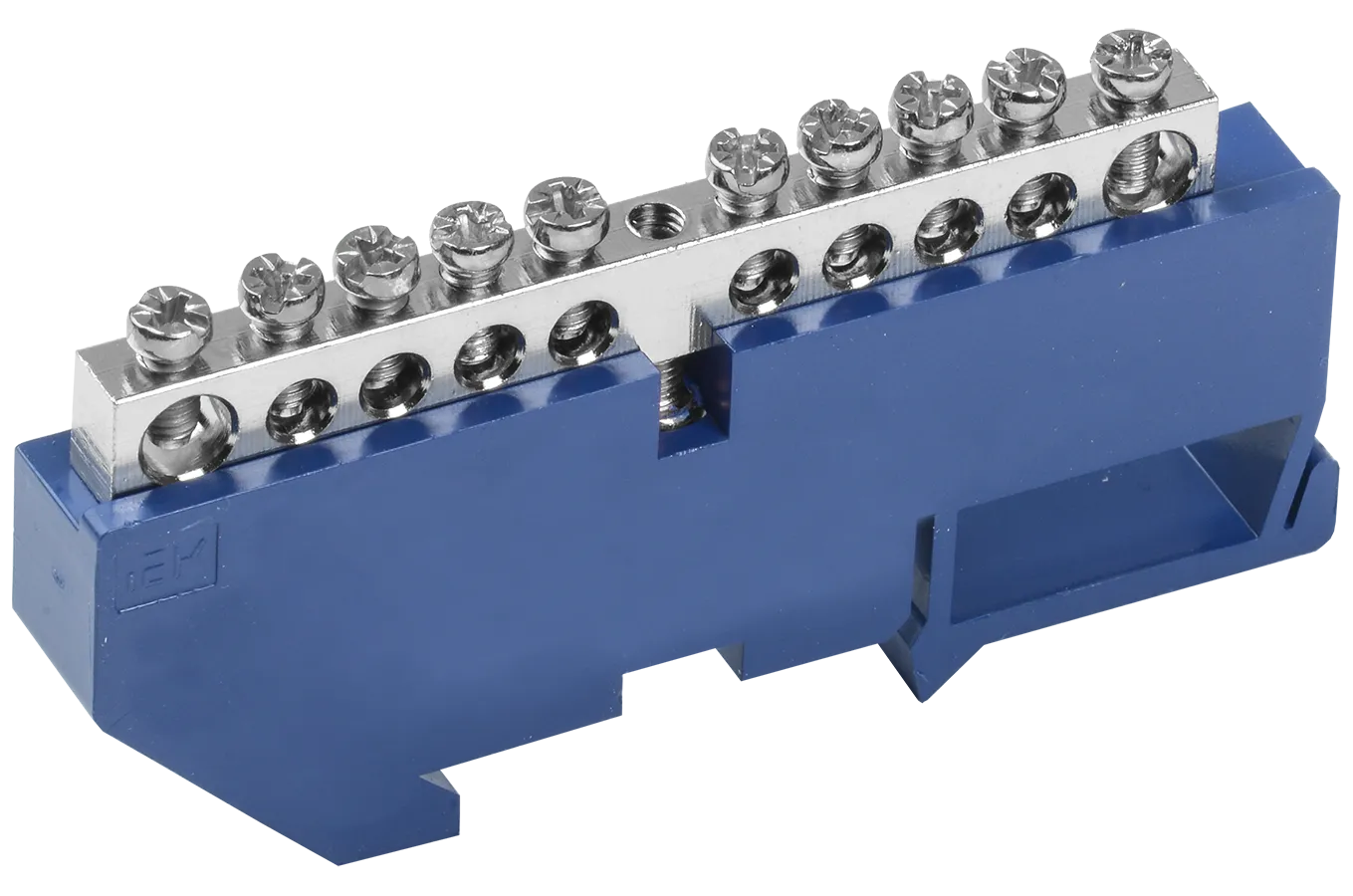 Шина N "ноль" на DIN-изоляторе с никелевым покрытием ШНИ-6х9-10-Д-С IEK