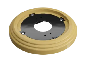 Рамка одноместная пластиковая, D 92x14 мм, цвет - песочное золото, серия УСАДЬБА, ТМ МЕЗОНИНЪ GE30701-32