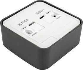 Розетка 1-м ОП Blanca 16А IP20 250В без заземл. без защ. шторок с изолир. пластиной антрацит SE BLNRA000116 - Фото 3