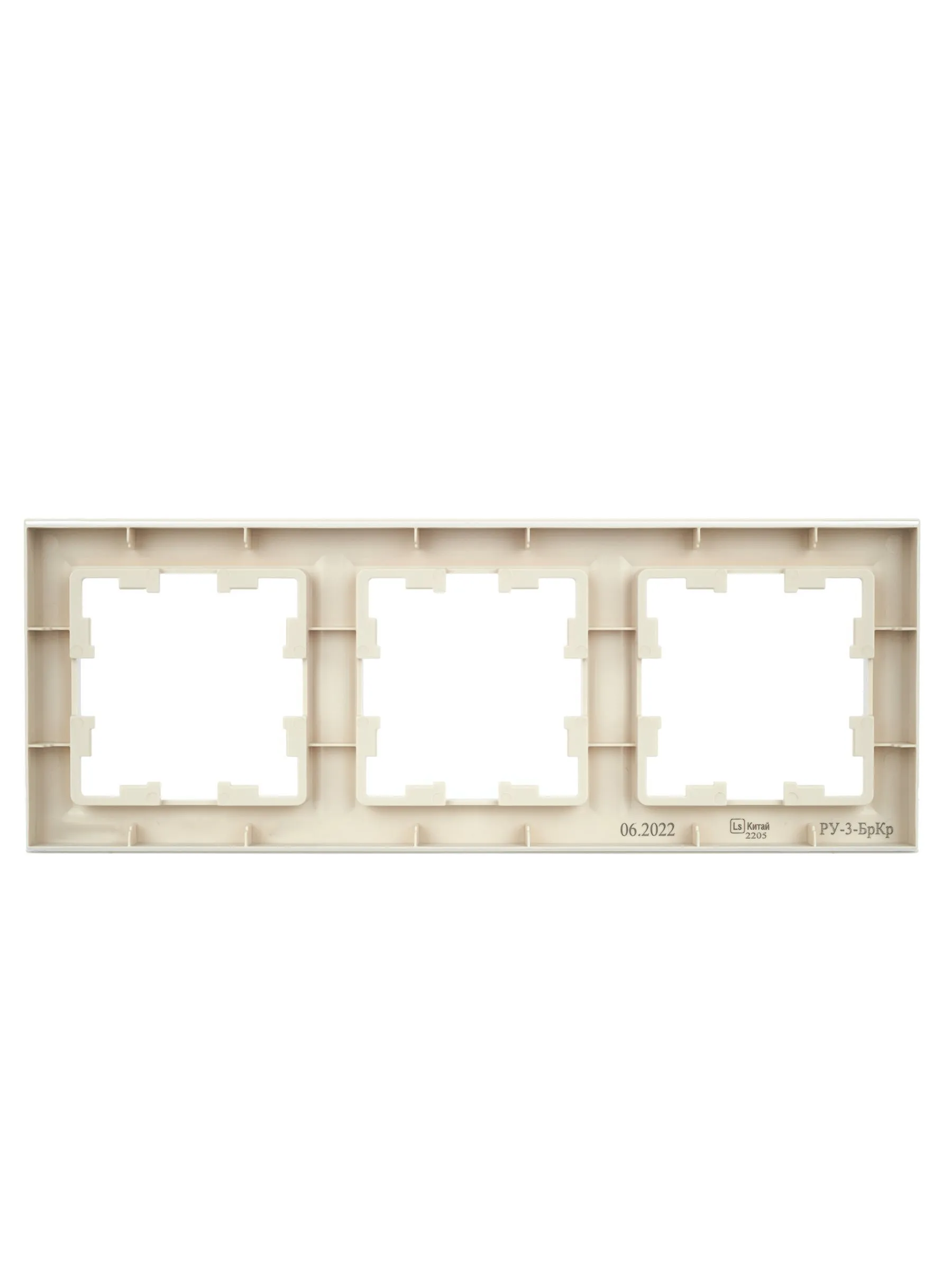BRITE Рамка 3-местная РУ-3-БрКр бежевый IEK - Фото 2