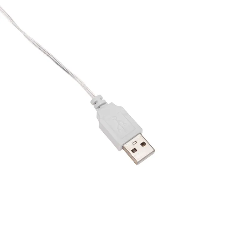 Тайские фонарики Вельвет 3,5 м, 20 LED, прозрачный ПВХ, теплый белый, питание USB NEON-NIGHT - Фото 5