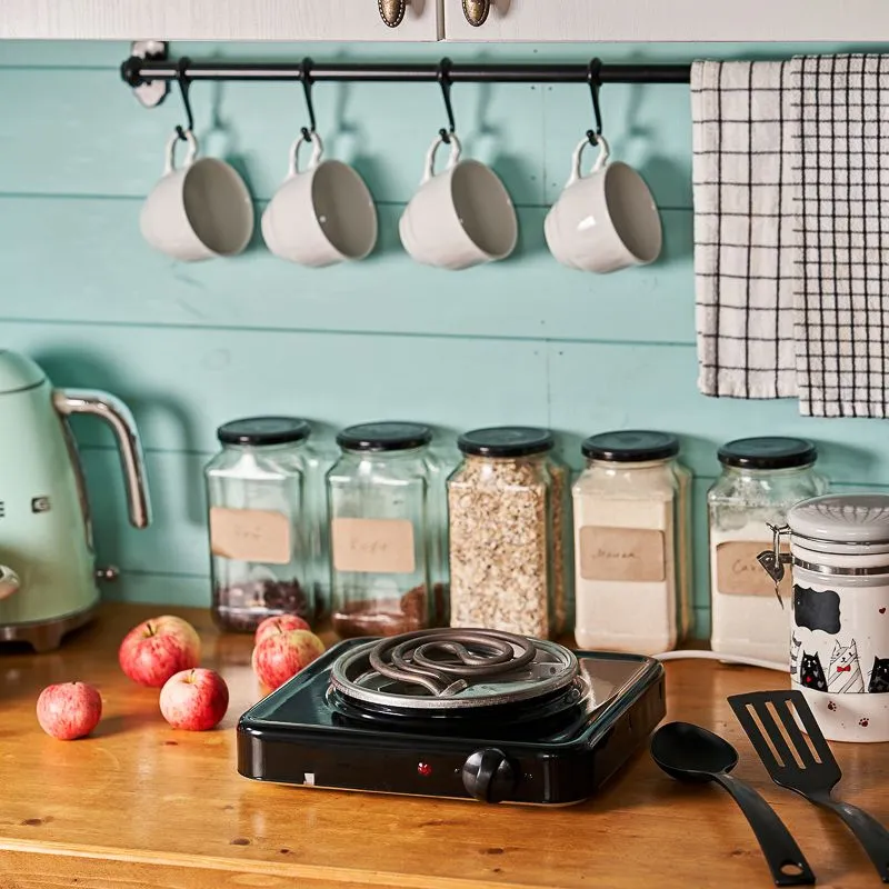 Электроплитка одноконфорочная, ТЭН 1,0 кВт/220В, черная ЭПТ-1,0 ПСКОВА -1 - Фото 2