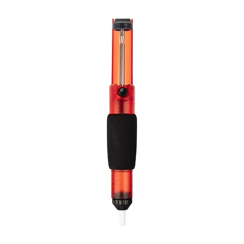 Вакуумный экстрактор припоя (оловоотсос), пластик, прозрачно-красный REXANT - Фото 2