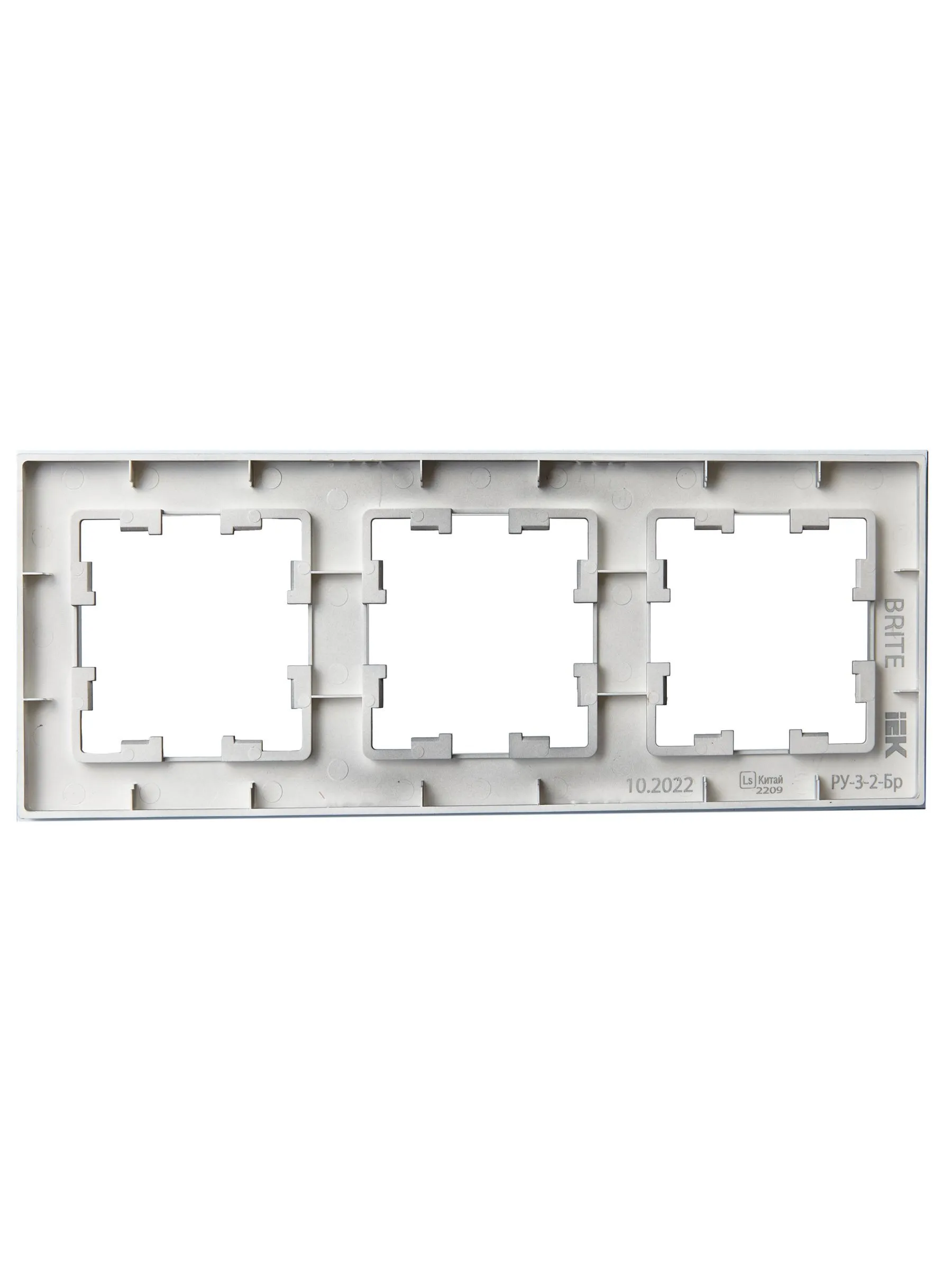 BRITE Рамка 3-местная РУ-3-2-Бр стекло маренго матовый IEK - Фото 5