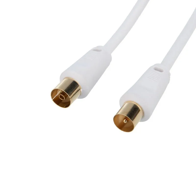 Шнур ТВ гнездо - ТВ штекер, 5м, белый REXANT 18-0005