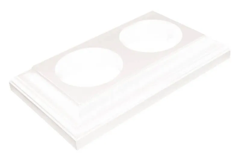 Рамка двухместная  "Престиж" белая, для наружного и внутреннего монтажа, ТМ "МезонинЪ" GE70707-01