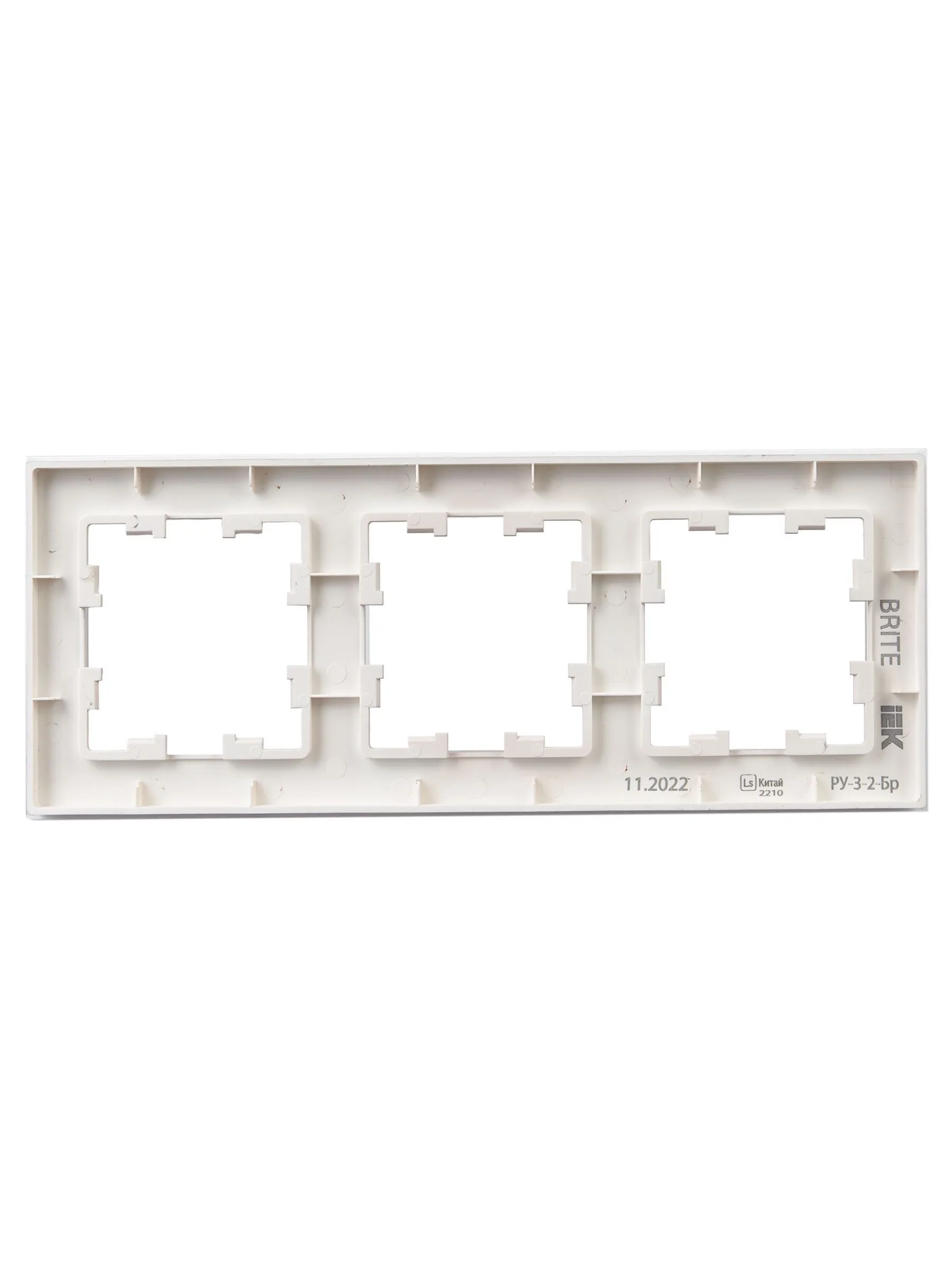 BRITE Рамка 3-местная РУ-3-2-Бр стекло розовый матовый IEK - Фото 6