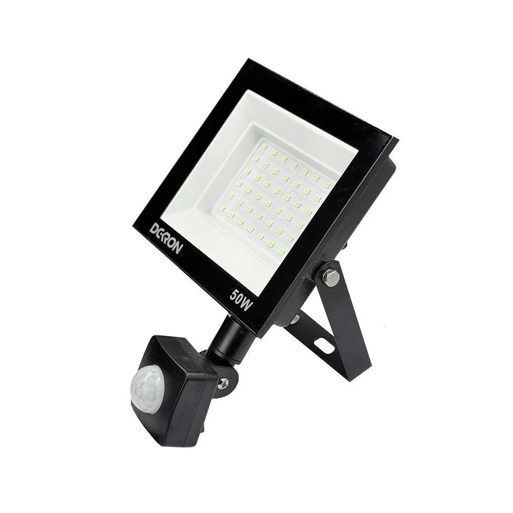 Прожектор светодиодный с датчиком 50Вт, 4000лм, 5700K, IP65 DEKRON