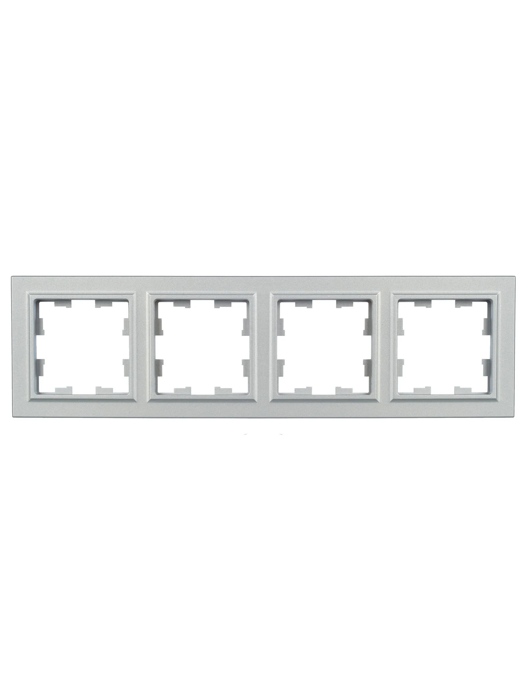 BRITE Рамка 4-местная РУ-4-БрА алюминий IEK - Фото 2