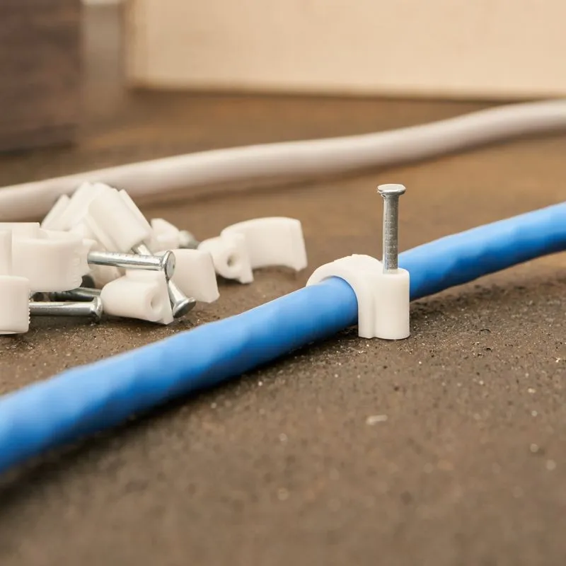 Крепеж кабеля круглый 7мм, белый (20 шт/уп) REXANT - Фото 2