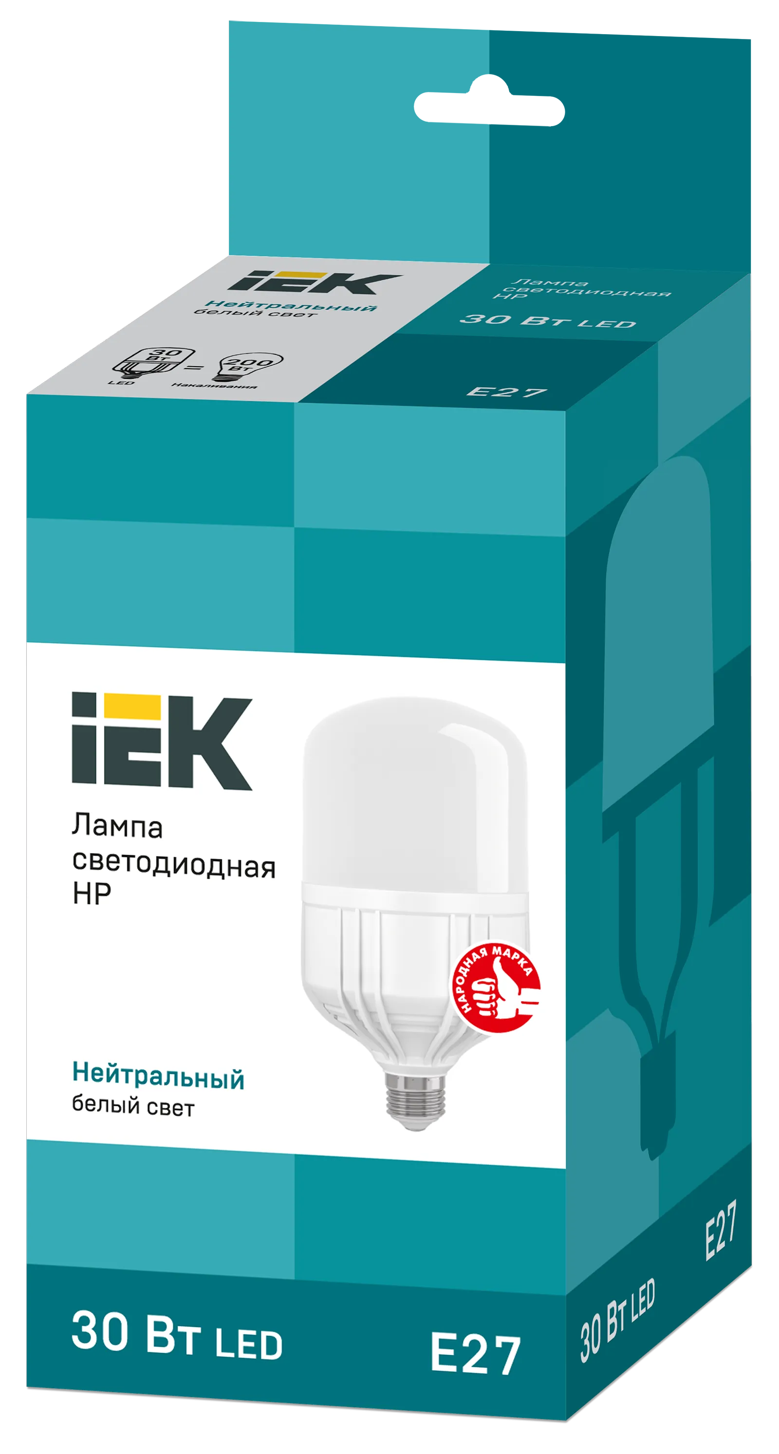 Лампа светодиодная HP 30Вт 230В 4000К E27 IEK - Фото 2