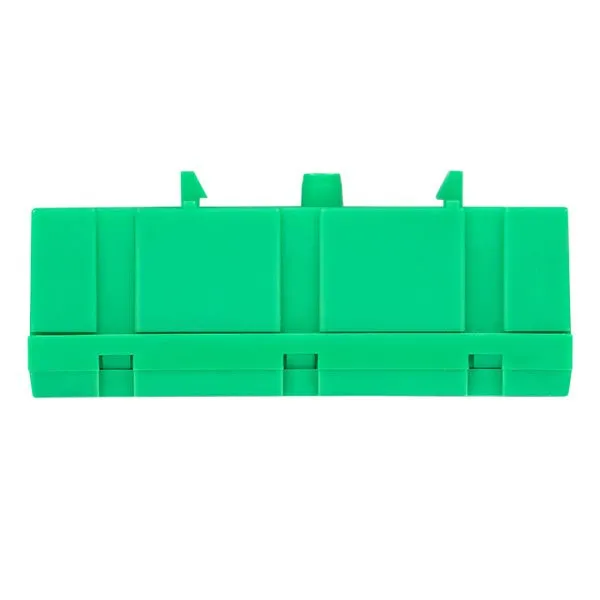 Шина "0" PE (6x9мм) 10 отв. латунь зеленый изолир. корп. на DIN-рейку EKF - Фото 2