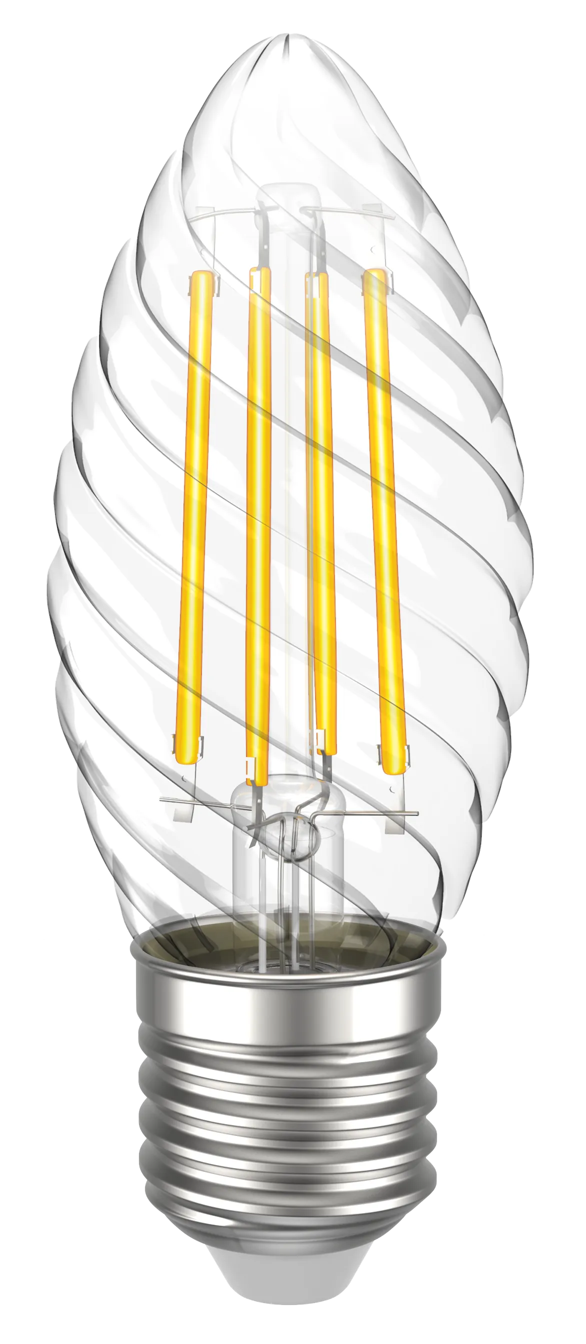 Лампа светодиодная CT35 свеча витая прозрачная 5Вт 230В 4000К E27 серия 360° IEK