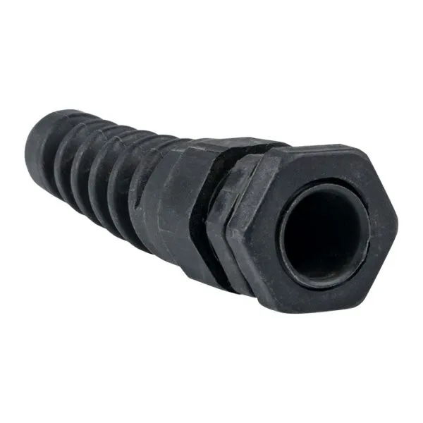 Сальник PG7 IP54 (100 шт) с гибким отводом d отв. 11 мм / d провод. 3-6,5 мм (чёрный) EKF