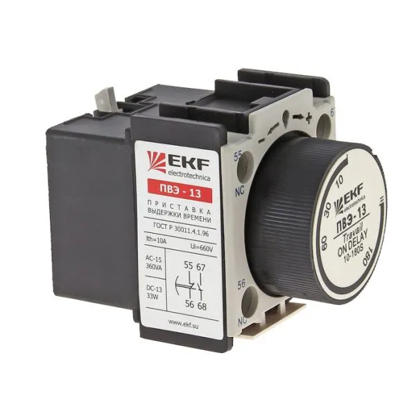 Приставка выдержки времени отключения ПВЭ-23 10-180сек NO+NC EKF - Фото 2