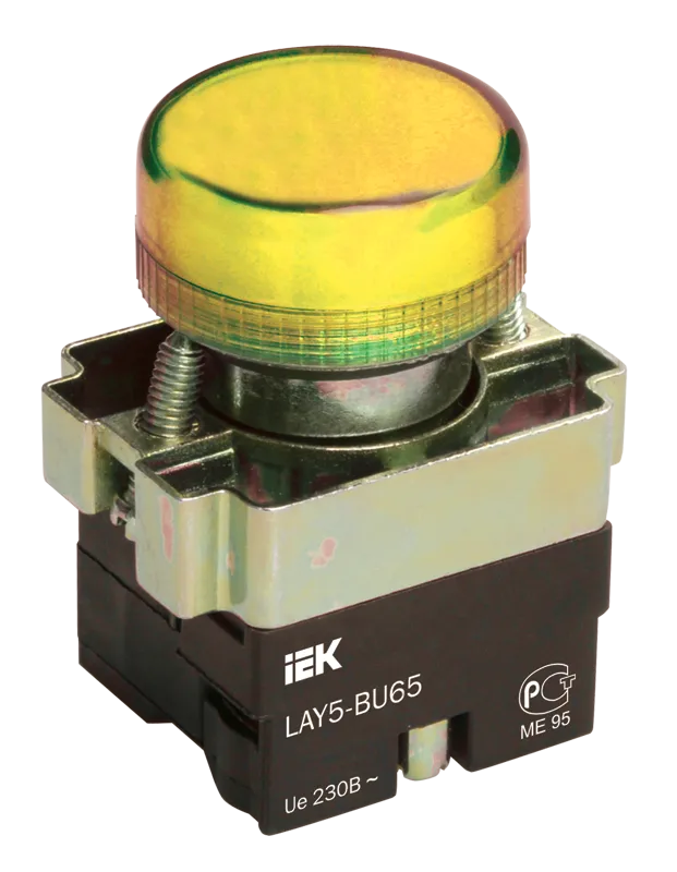 Индикатор LAY5-BU65 d=22мм желтый IEK