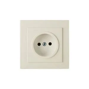 Розетка 1-местная RS16-131-Б скрытой установки Белая 16А, IP20 без заземляющего контакта RS16-131-Б