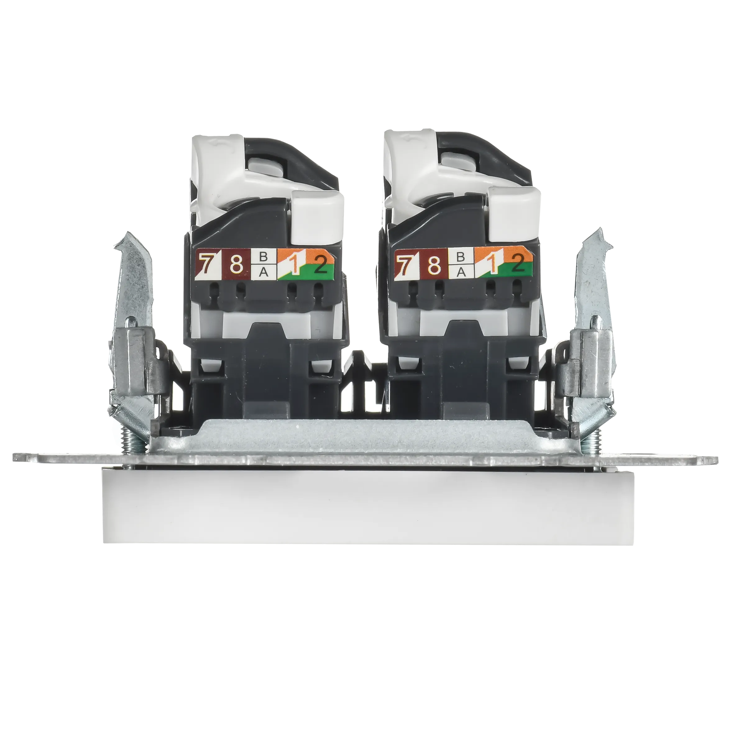 BRITE Розетка компьютерная двойная кат.5E RJ45 РК10-2-БрАБ арктический белый IEK - Фото 3