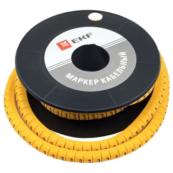 Маркер кабельный 1,5 мм2 "3" (1000 шт.) (ЕС-0) EKF - Фото 3