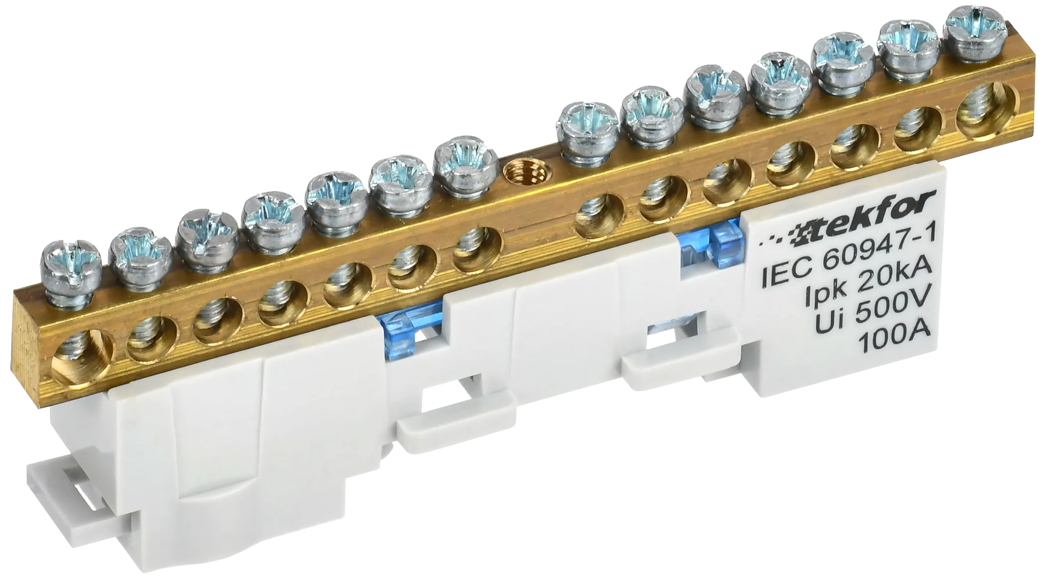 TEKFOR Шина N "ноль" неизолированная на универсальном держателе 6х9-14-С IEK