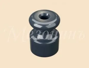 Изолятор фарфоровый для наружного монтажа витой электропроводки, D18,5х24мм, цвет - серая гавань, за GE70025-57