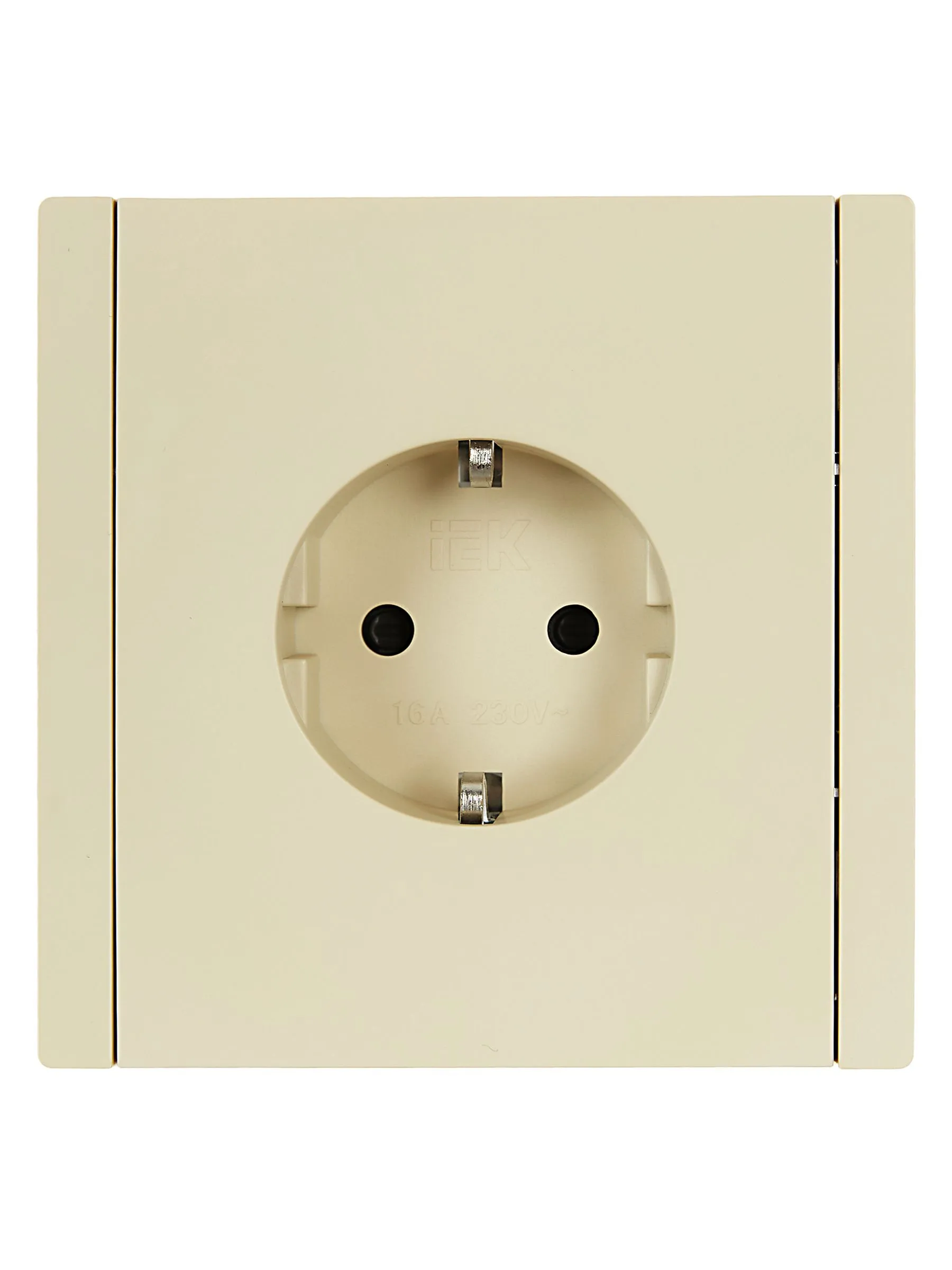 FORTE&PIANO Розетка 1-местная с заземлением с защитными шторками безвинтовое крепление 16А FP413 ваниль IEK - Фото 4