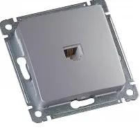 MASTER серебро Розетка комп. 1*RJ45 РСК-400-06