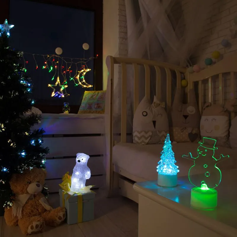 Фигура светодиодная на подставке Елочка маленькая, RGB - Фото 5