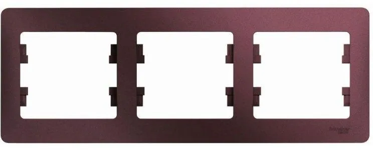 Рамка 3-м Glossa горизонт. баклажан. SE GSL001103
