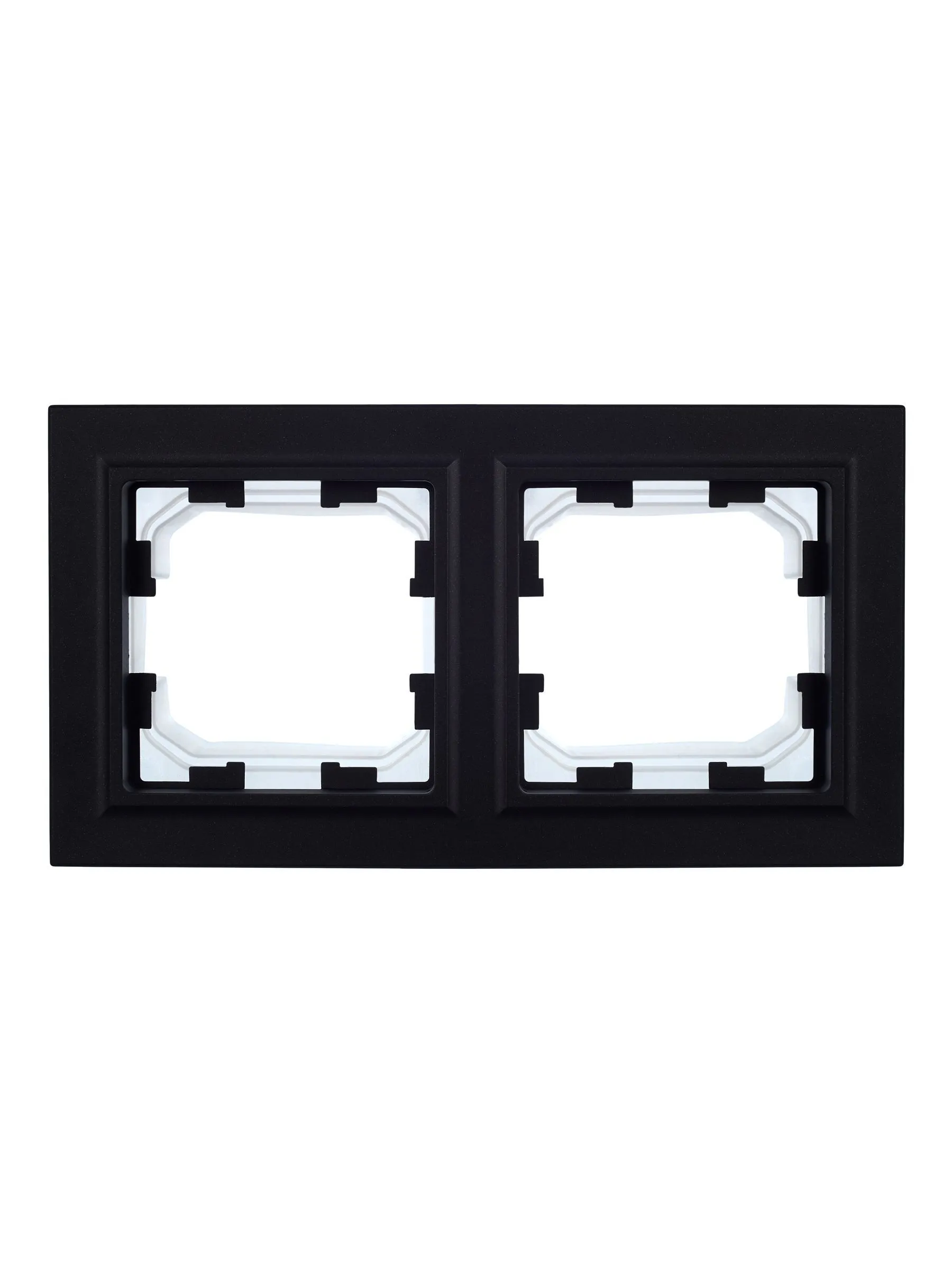BRITE Рамка 2-местная IP44 РУ-2-БрЧ-44 черный IEK - Фото 2