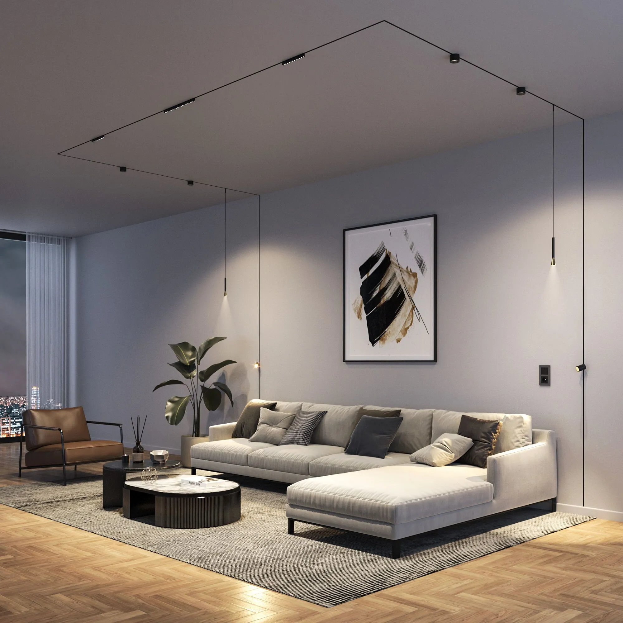 Mini Magnetic Коннектор угловой для встраиваемого шинопровода (черный) - Фото 7