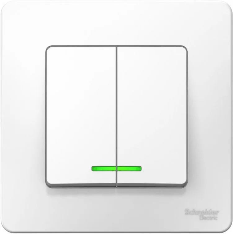 Выключатель 2-кл. СП Blanca 10А IP20 (сх. 5) 250В с подсветкой бел. SE BLNVS010511 - Фото 3