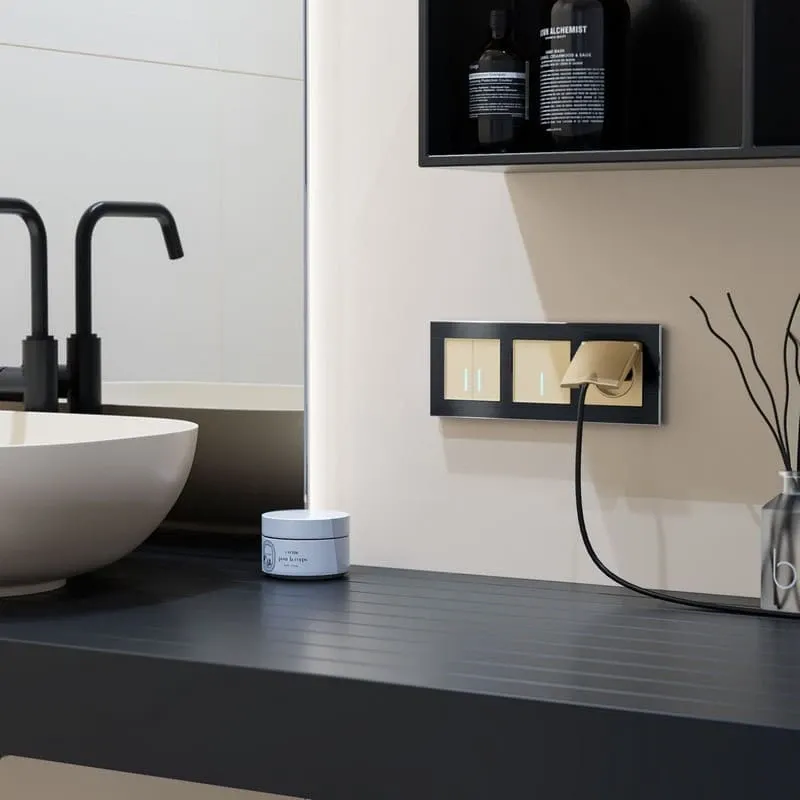 Рамка на 3 поста Aluminium (черный алюминий) Werkel - Фото 3