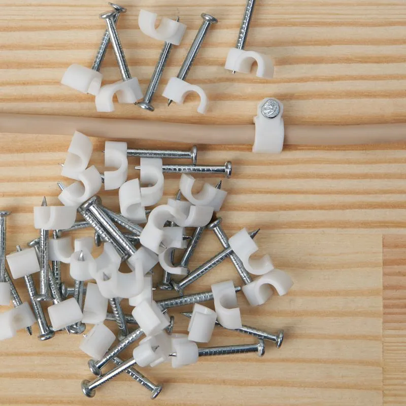 Крепеж кабеля круглый 3мм, белый (50 шт/уп) REXANT - Фото 3