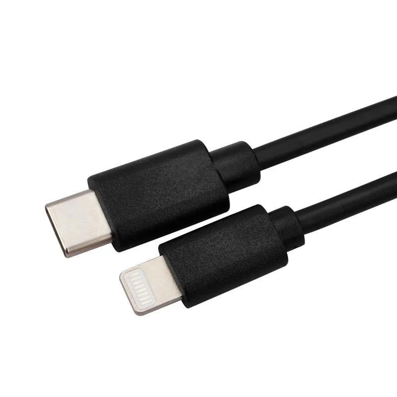 Кабель Type-C – Lightning для Apple, 3A, 1м, ПВХ, черный REXANT - Фото 3