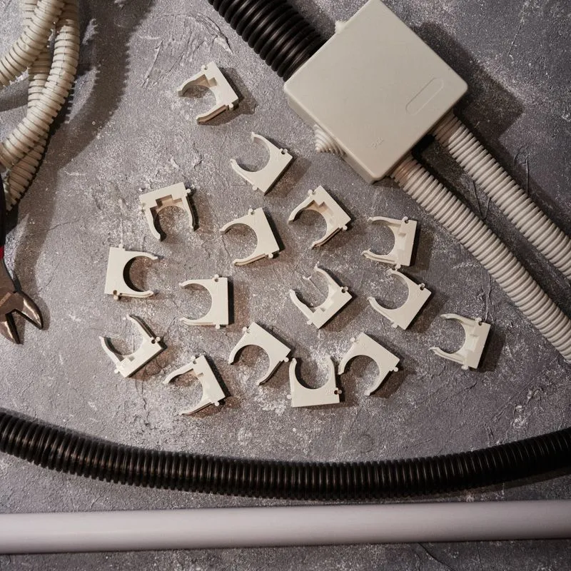 Крепеж-клипса для монтажного пистолета Ø 25 мм, серая (50 шт/уп) REXANT - Фото 2